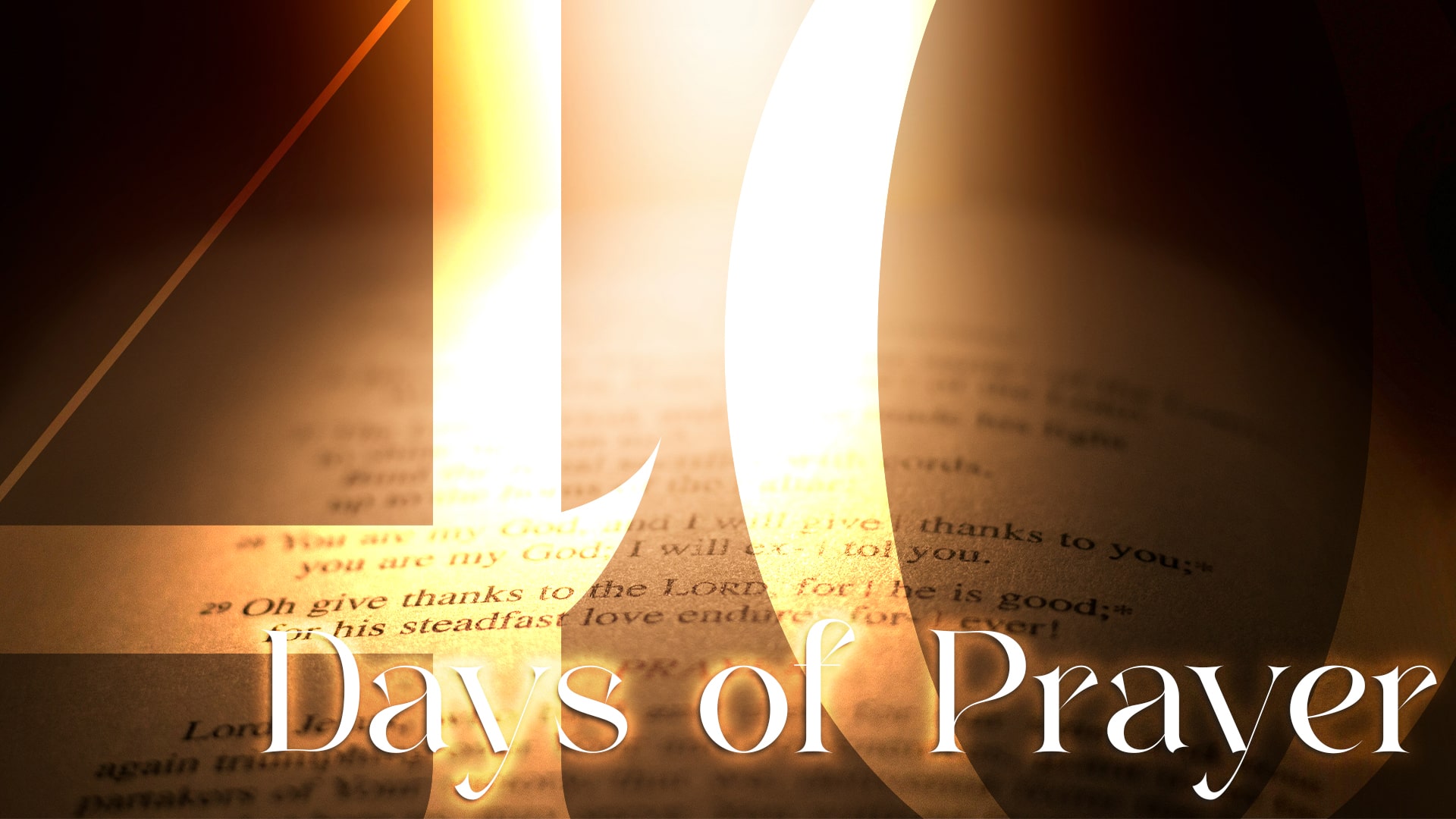 Featured image for “40 Days of Prayer – Week 1”